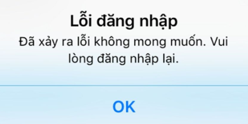 Thông báo lỗi từ phía trang web